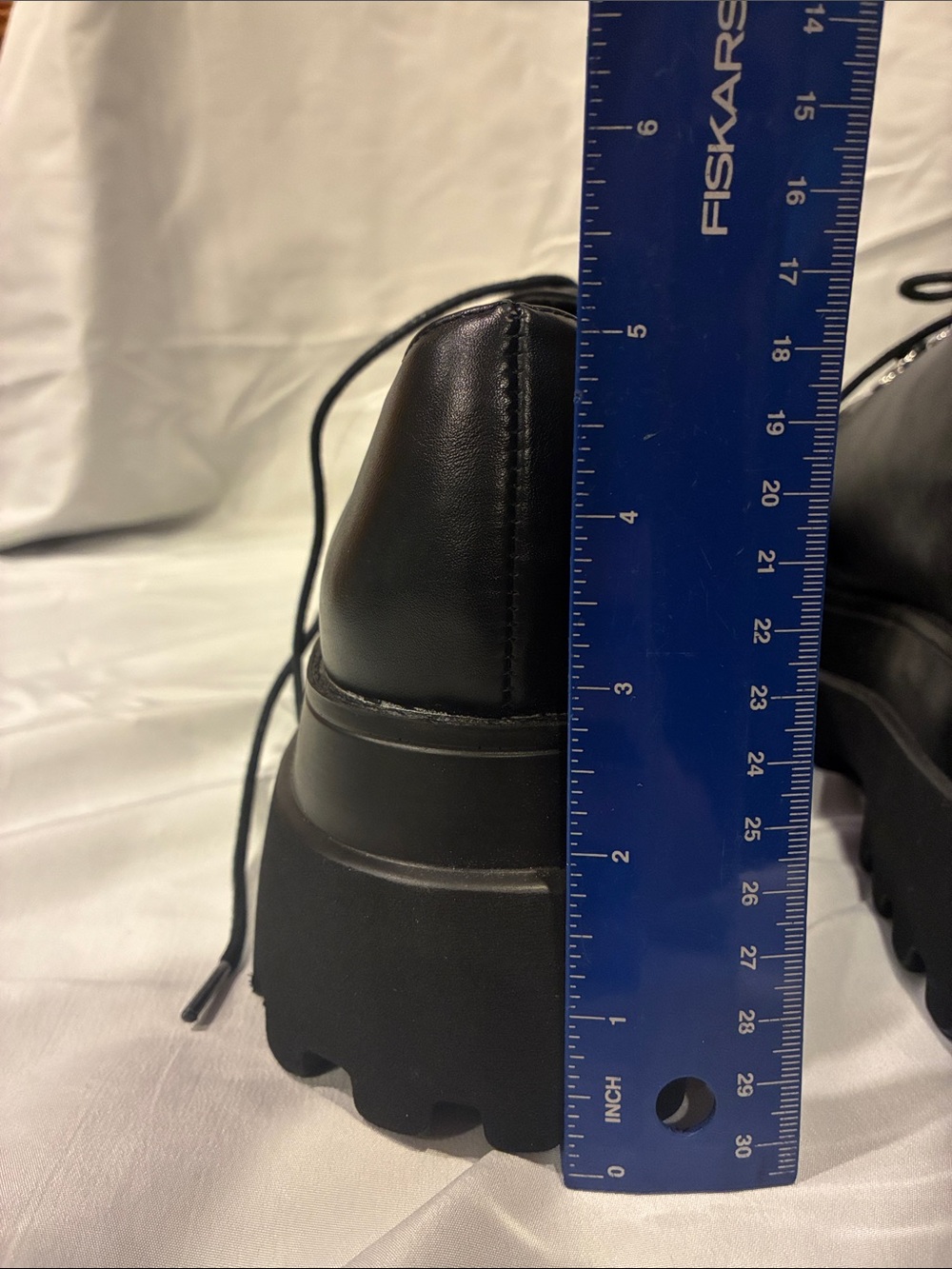 New Ladies Size 11 ASOS Memphis Chunky Lace Up Platform Shoes in Black (ABBA) - Picture 13 of 16